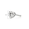 MULTI CZ HEART 316L SURGICAL STEEL NOSE BONE STUD
